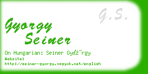 gyorgy seiner business card